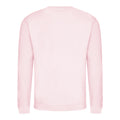 Baby Pink - Side - AWDis Just Hoods AWDis Unisex Crew Neck Plain Sweatshirt (280 GSM)