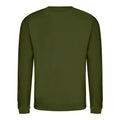 Olive Green - Back - AWDis Just Hoods AWDis Unisex Crew Neck Plain Sweatshirt (280 GSM)