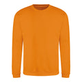 Pumpkin Pie - Front - AWDis Just Hoods AWDis Unisex Crew Neck Plain Sweatshirt (280 GSM)