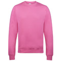 Candyfloss Pink - Front - AWDis Just Hoods AWDis Unisex Crew Neck Plain Sweatshirt (280 GSM)