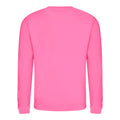 Candyfloss Pink - Back - AWDis Just Hoods AWDis Unisex Crew Neck Plain Sweatshirt (280 GSM)