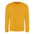 Mustard Yellow - Front - AWDis Just Hoods AWDis Unisex Crew Neck Plain Sweatshirt (280 GSM)