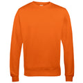 Burnt Orange - Front - AWDis Just Hoods AWDis Unisex Crew Neck Plain Sweatshirt (280 GSM)