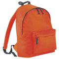 Orange- Graphite Grey - Front - Beechfield Childrens Junior Fashion Backpack Bags - Rucksack - School