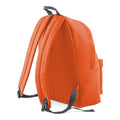 Orange- Graphite Grey - Back - Beechfield Childrens Junior Fashion Backpack Bags - Rucksack - School