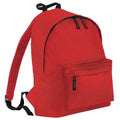 Bright Red - Front - Beechfield Childrens Junior Fashion Backpack Bags - Rucksack - School