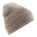 Heather Oatmeal - Back - Beechfield Soft Feel Knitted Winter Hat