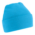 Surf Blue - Front - Beechfield Soft Feel Knitted Winter Hat