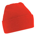 Fire Red - Front - Beechfield Soft Feel Knitted Winter Hat