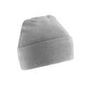Ash Grey - Front - Beechfield Soft Feel Knitted Winter Hat