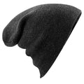 Charcoal - Back - Beechfield Soft Feel Knitted Winter Hat