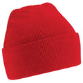 Classic Red - Front - Beechfield Soft Feel Knitted Winter Hat