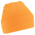 Fluorescent Orange - Front - Beechfield Soft Feel Knitted Winter Hat
