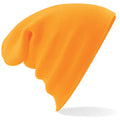 Fluorescent Orange - Back - Beechfield Soft Feel Knitted Winter Hat