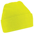 Fluorescent Yellow - Front - Beechfield Soft Feel Knitted Winter Hat