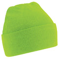 lime Green - Front - Beechfield Soft Feel Knitted Winter Hat