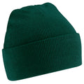 Bottle Green - Front - Beechfield Soft Feel Knitted Winter Hat