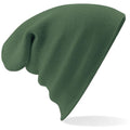 Moss Green - Back - Beechfield Soft Feel Knitted Winter Hat