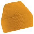 Mustard - Front - Beechfield Soft Feel Knitted Winter Hat
