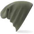 Olive - Back - Beechfield Soft Feel Knitted Winter Hat