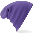 Purple - Back - Beechfield Soft Feel Knitted Winter Hat
