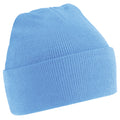 Sky Blue - Front - Beechfield Soft Feel Knitted Winter Hat