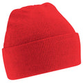 Bright Red - Front - Beechfield Soft Feel Knitted Winter Hat