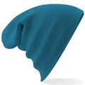 Teal - Back - Beechfield Soft Feel Knitted Winter Hat