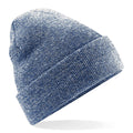 Heather Navy - Back - Beechfield Soft Feel Knitted Winter Hat