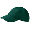 Bottle Green - Front - Beechfield Unisex Low Profile Heavy Cotton Drill Cap - Headwear