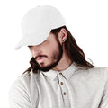White - Back - Beechfield Unisex Pro-Style Heavy Brushed Cotton Baseball Cap - Headwear