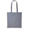 Steel Mid Grey - Front - Nutshell Plain Strong Shoulder Shopper Bag