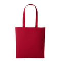 Red - Front - Nutshell Plain Strong Shoulder Shopper Bag