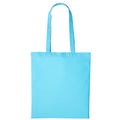Turquoise - Front - Nutshell Plain Strong Shoulder Shopper Bag