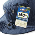 Navy - Side - Beechfield Summer Cargo Bucket Hat - Headwear (UPF50 Protection)
