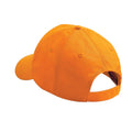 Orange - Back - Beechfield Plain Unisex Junior Original 5 Panel Baseball Cap