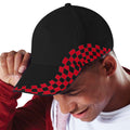 Black-Classic Red - Lifestyle - Beechfield Unisex Grand Prix Baseball Cap
