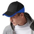 Black-Bright Royal - Back - Beechfield Unisex Teamwear Competition Cap Baseball - Headwear
