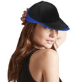 Black-Classic Red - Front - Beechfield Unisex Teamwear Competition Cap Baseball - Headwear