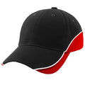 Black-Graphite Grey - Front - Beechfield Unisex Teamwear Competition Cap Baseball - Headwear