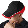 Black-Graphite Grey - Back - Beechfield Unisex Teamwear Competition Cap Baseball - Headwear