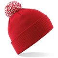 Classic Red-White - Front - Beechfield Girls Snowstar Duo Extreme Winter Hat