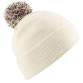 Off White-Mocha - Front - Beechfield Girls Snowstar Duo Extreme Winter Hat