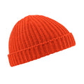 Fire Red - Front - Beechfield Unisex Retro Trawler Winter Beanie Hat