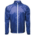 Royal- White - Front - 2786 Mens Contrast Lightweight Windcheater Shower Proof Jacket