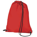 Red - Front - BagBase Budget Water Resistant Sports Gymsac Drawstring Bag (11L)