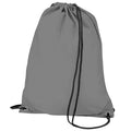 Graphite Grey - Front - BagBase Budget Water Resistant Sports Gymsac Drawstring Bag (11L)