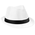 White-Black - Front - Beechfield Unisex Fedora Hat