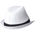 White-Black - Back - Beechfield Unisex Fedora Hat