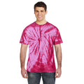 Spider Pink - Back - Colortone Adults Unisex Tonal Spider Short Sleeve T-Shirt
